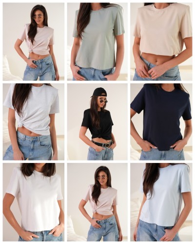 T-shirt z odpinanymi poduszkami By o la la...! szary